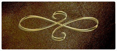 DNSEMP-L-601-GD-SH-BR Gold Scroll Shimmer Brown